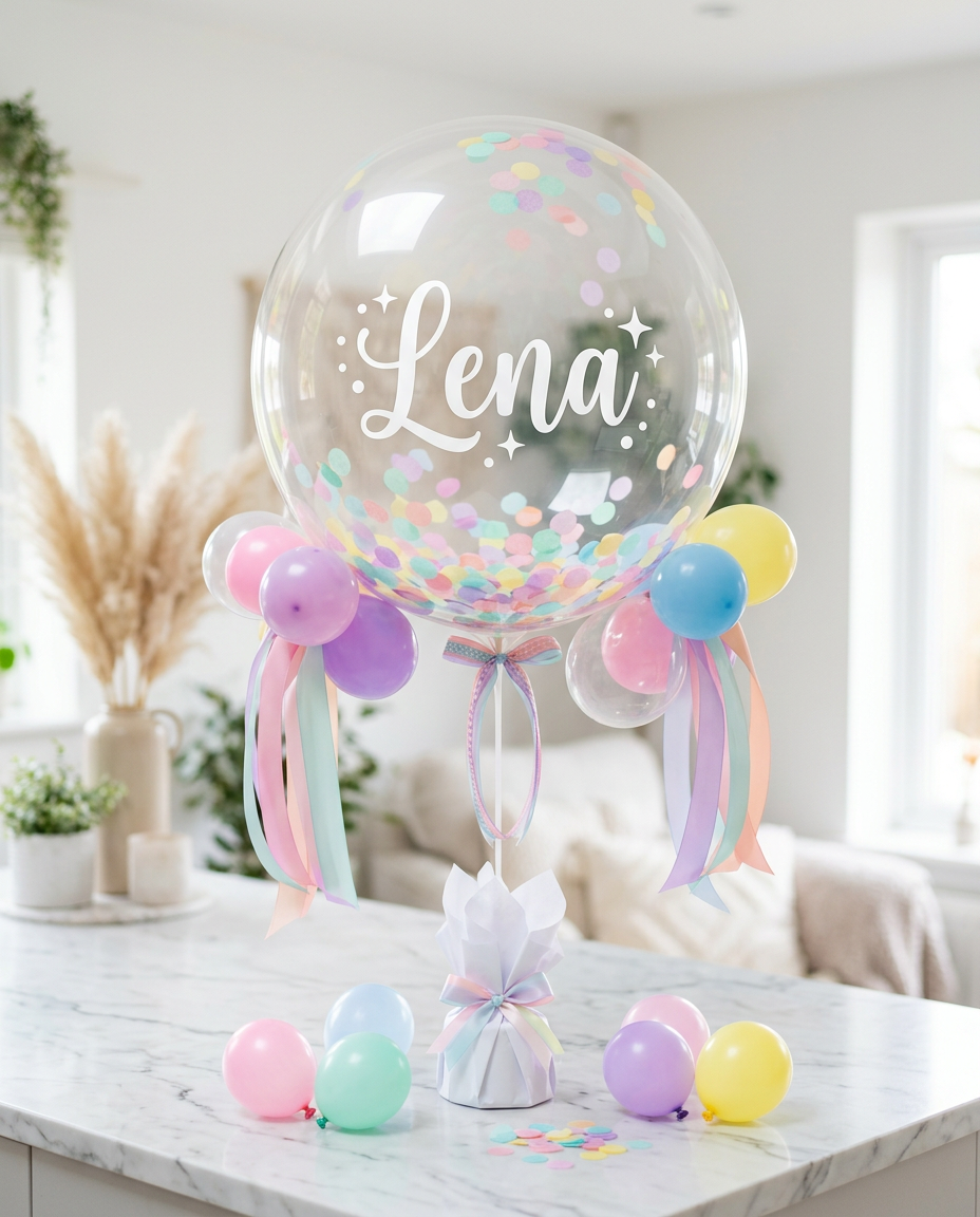 Konfetti-Ballon mit Namen